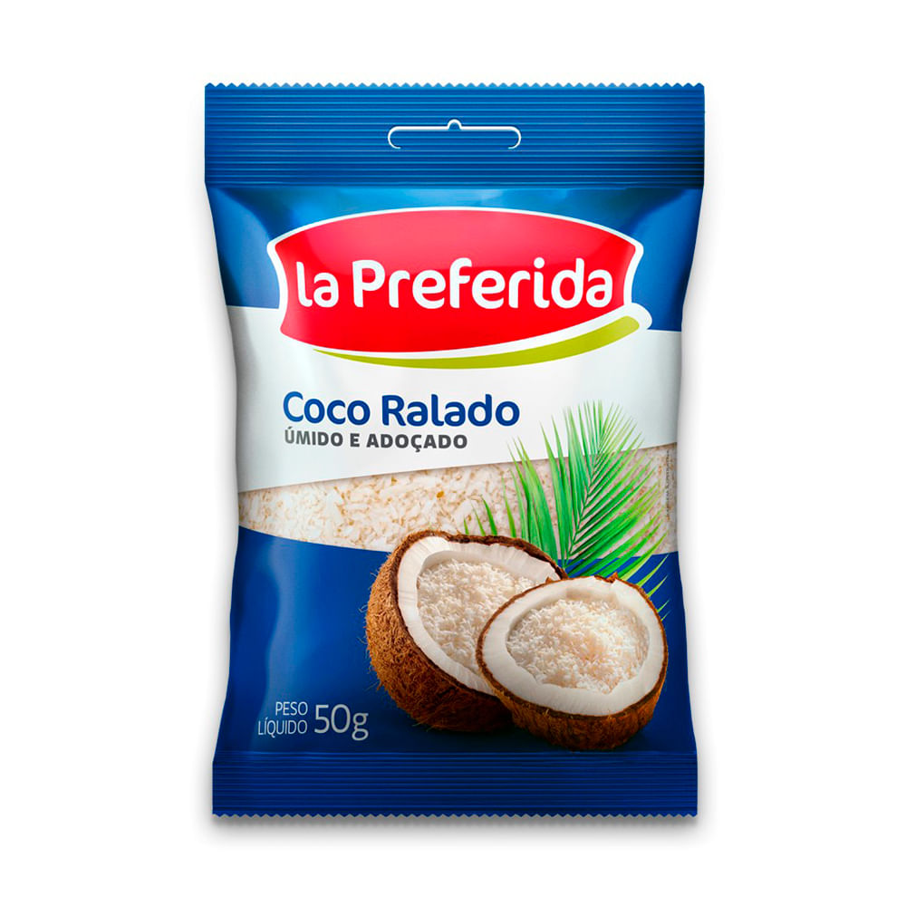 Coco Ralado La Preferida Úmido e Açucarado 50g - Soares Atacado ...