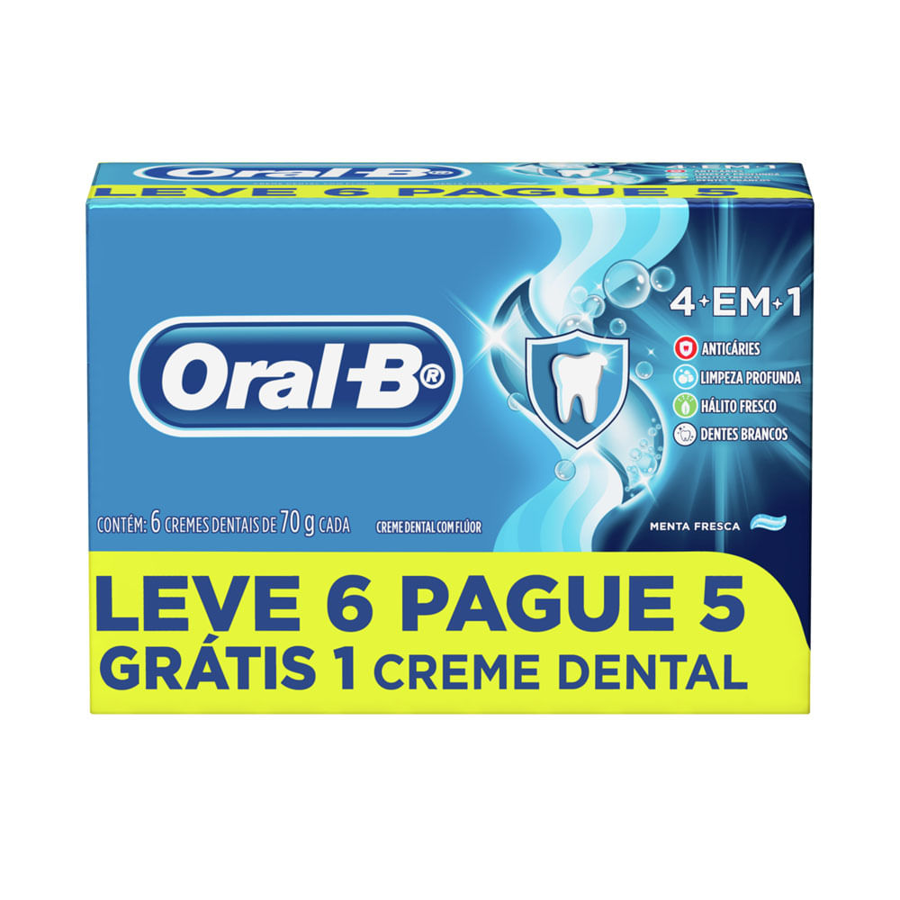 Creme Dental Oral B 4 Em 1 70g - Soares Atacado Distribuidor